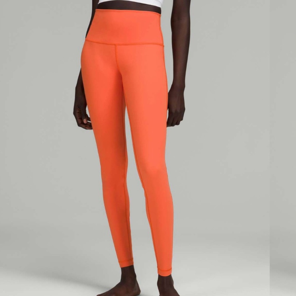 LULULEMON Warm Coral Wunder Under High-Rise Tight 28" Full-On Luxtreme Size 6 - Picture 12 of 13